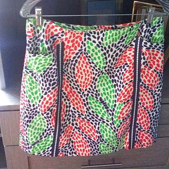 🥂 ✨HOST PICK Lily Pulitzer Mini Skirt 100%Cotton multi color, skirt line - Picture 1 of 7
